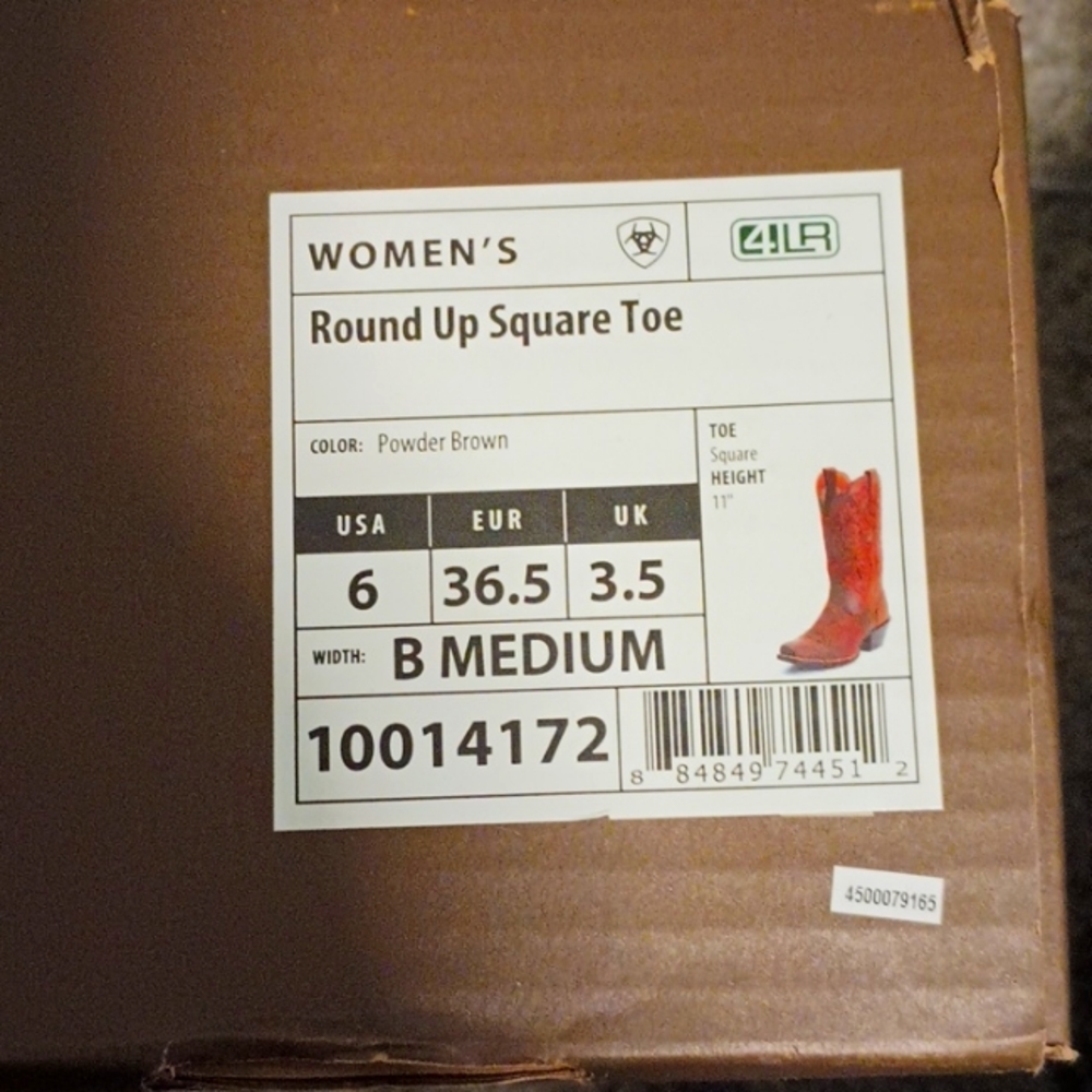 Ariat Size 6 Medium Roundup Square Toe Boots 10014172